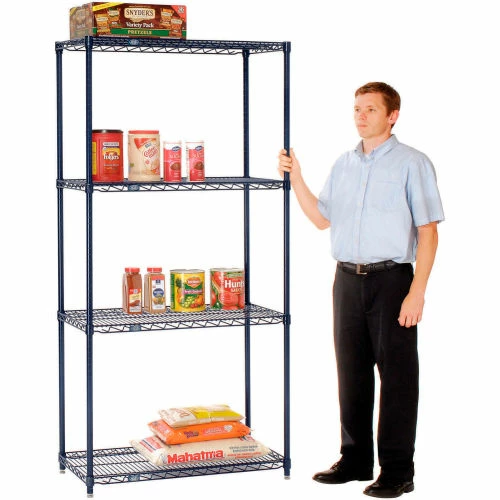 Nexel® Nexelon®, 4 Tier, Wire Shelving Starter Unit, 48"W x 18"D x 74"H 6 Nexel® Nexelon®, 4 Tier, Wire Shelving Starter Unit, 48"W x 18"D x 74"H - Image 6