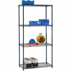 Nexel® Nexelon®, 4 Tier, Wire Shelving Starter Unit, 42"W x 24"D x 54"H 10 Nexel® Nexelon®, 4 Tier, Wire Shelving Starter Unit, 42"W x 24"D x 54"H -Shelving Sales Store 188420E 03 12