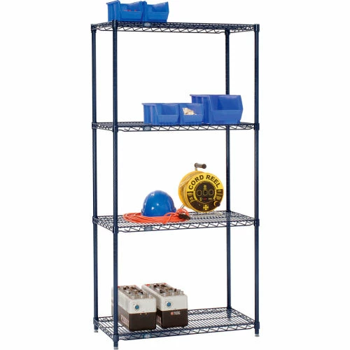 Nexel® Nexelon®, 4 Tier, Wire Shelving Starter Unit, 48"W x 18"D x 74"H 8 Nexel® Nexelon®, 4 Tier, Wire Shelving Starter Unit, 48"W x 18"D x 74"H - Image 8