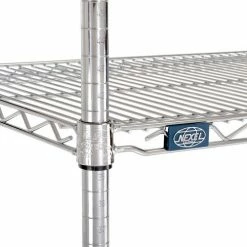 Nexel® Chrome, 4 Tier, Wire Shelving Starter Unit, 42"W x 18"D x 74"H -Shelving Sales Store 188420 06