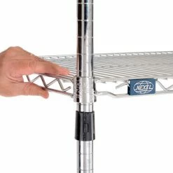 Nexel® Chrome, 4 Tier, Wire Shelving Starter Unit, 42"W x 18"D x 74"H -Shelving Sales Store 188420 07