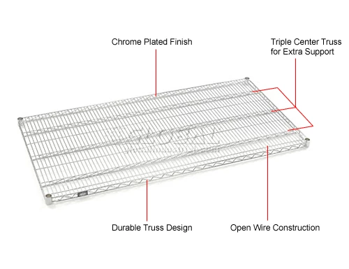Nexel® S3072C Chrome Wire Shelf 72"W x 30"D 17 Nexel® S3072C Chrome Wire Shelf 72"W x 30"D - Image 17