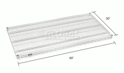 Nexel® S3060C Chrome Wire Shelf 60"W x 30"D -Shelving Sales Store 188542 dim