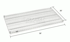 Nexel® S3636C Chrome Wire Shelf 36"W x 36"D 19 Nexel® S3636C Chrome Wire Shelf 36"W x 36"D -Shelving Sales Store 188544 dim