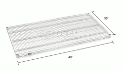 Nexel® S3648C Chrome Wire Shelf 48"W x 36"D 19 Nexel® S3648C Chrome Wire Shelf 48"W x 36"D -Shelving Sales Store 188545 dim