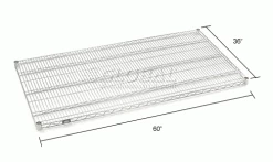 Nexel® S3660C Chrome Wire Shelf 60"W x 36"D 19 Nexel® S3660C Chrome Wire Shelf 60"W x 36"D -Shelving Sales Store 188546 dim 1
