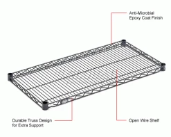 Nexelon™ Wire Shelf 36x18 With Clips -Shelving Sales Store 188550E 1wco