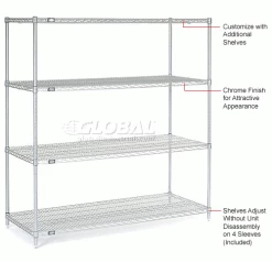 Nexel® S2442C Chrome Wire Shelf 42"W x 24"D 19 Nexel® S2442C Chrome Wire Shelf 42"W x 24"D -Shelving Sales Store 188556 5wco 8