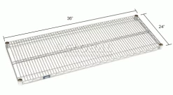 Nexel® S2436C Chrome Wire Shelf 36"W x 24"D -Shelving Sales Store 188556 dim