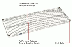 Nexel® S2448C Chrome Wire Shelf 48"W x 24"D 13 Nexel® S2448C Chrome Wire Shelf 48"W x 24"D -Shelving Sales Store 188558 1wco 2