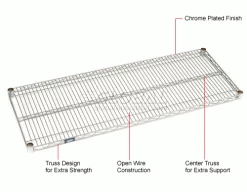 Nexel® S1848C Chrome Wire Shelf 48"W x 18"D 13 Nexel® S1848C Chrome Wire Shelf 48"W x 18"D -Shelving Sales Store 188560 1wco 7
