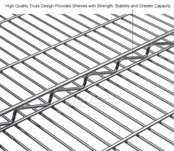 Nexel® S2460C Chrome Wire Shelf 60"W x 24"D 15 Nexel® S2460C Chrome Wire Shelf 60"W x 24"D -Shelving Sales Store 188560 2wco 4