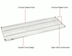 Nexel® S2472C Chrome Wire Shelf 72"W x 24"D 13 Nexel® S2472C Chrome Wire Shelf 72"W x 24"D -Shelving Sales Store 188564 1wco 3