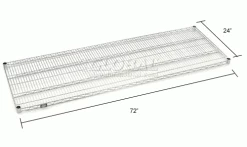 Nexel® S2472C Chrome Wire Shelf 72"W x 24"D 19 Nexel® S2472C Chrome Wire Shelf 72"W x 24"D -Shelving Sales Store 188564 dim 4