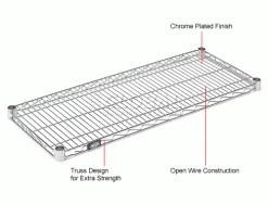 Nexel® S2430C Chrome Wire Shelf 30"W x 24"D 13 Nexel® S2430C Chrome Wire Shelf 30"W x 24"D -Shelving Sales Store 188565 1wco 19