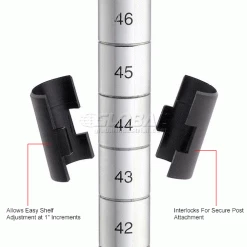 Nexel® S2142C Chrome Wire Shelf 42"W x 21"D 13 Nexel® S2142C Chrome Wire Shelf 42"W x 21"D -Shelving Sales Store 188578GIN 2wco