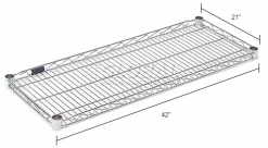 Nexel® S2142C Chrome Wire Shelf 42"W x 21"D 17 Nexel® S2142C Chrome Wire Shelf 42"W x 21"D -Shelving Sales Store 188578GIN dim