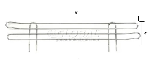 Nexel®, Nexelate® Silver Epoxy Wire Ledge, 18"W x 4"H 10 Nexel®, Nexelate® Silver Epoxy Wire Ledge, 18"W x 4"H - Image 10