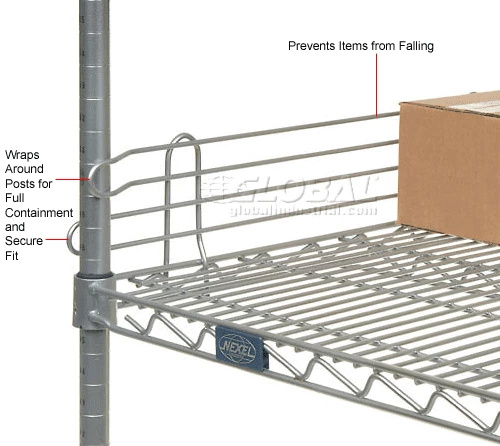 Nexel®, Nexelate® Silver Epoxy Wire Ledge, 36"W x 4"H 9 Nexel®, Nexelate® Silver Epoxy Wire Ledge, 36"W x 4"H - Image 9