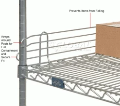 Nexel®, Nexelate® Silver Epoxy Wire Ledge, 48"W x 4"H 18 Nexel®, Nexelate® Silver Epoxy Wire Ledge, 48"W x 4"H -Shelving Sales Store 188586 3wco 12