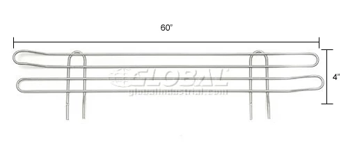 Nexel® Chrome Wire Ledge, 60"W x 4"H 10 Nexel® Chrome Wire Ledge, 60"W x 4"H - Image 10