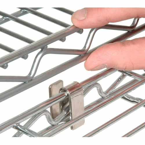 Nexel® Stainless Steel, 4 Tier, Wire Shelving Add-On Unit, 48"W x 18"D x 74"H 10 Nexel® Stainless Steel, 4 Tier, Wire Shelving Add-On Unit, 48"W x 18"D x 74"H - Image 10