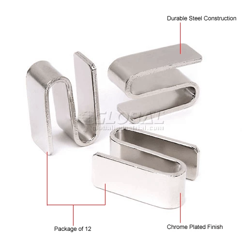 Nexel® AS Chrome S-Hooks - 12 Pack 6 Nexel® AS Chrome S-Hooks - 12 Pack - Image 6