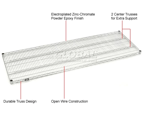 Nexel® S2472Z Poly-Z-Brite® Wire Shelf 72"W x 24"D 10 Nexel® S2472Z Poly-Z-Brite® Wire Shelf 72"W x 24"D - Image 10