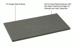 Global Industrial™ Steel Shelving 20 Ga 36"Wx30"Dx73"H Open Clip Style 6 Shelf -Shelving Sales Store 234000A 3wco 35