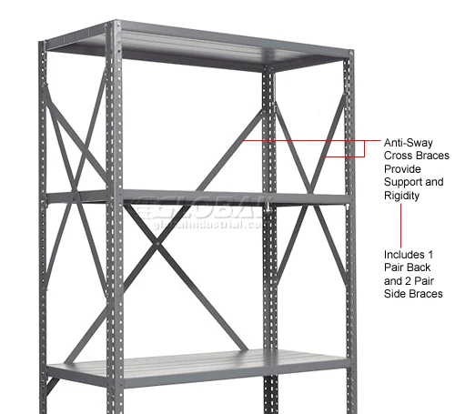 Global Industrial™ Steel Shelving 18 Ga 36"Wx24"Dx73"H Open Clip Style 7 Shelf 22 Global Industrial™ Steel Shelving 18 Ga 36"Wx24"Dx73"H Open Clip Style 7 Shelf - Image 22