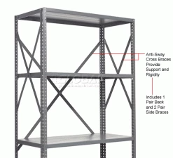Global Industrial™ Steel Shelving 20 Ga 36"Wx18"Dx73"H Open Clip Style 6 Shelf 44 Global Industrial™ Steel Shelving 20 Ga 36"Wx18"Dx73"H Open Clip Style 6 Shelf -Shelving Sales Store 234000A 6wco 8