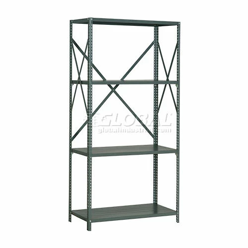 Global Industrial™ Steel Shelving 20 Ga 48"Wx24"Dx73"H Open Clip Style 4 Shelf 2 Global Industrial™ Steel Shelving 20 Ga 48"Wx24"Dx73"H Open Clip Style 4 Shelf - Image 2