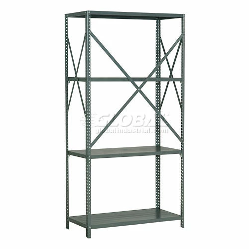Global Industrial™ Steel Shelving 20 Ga 48"Wx24"Dx73"H Open Clip Style 4 Shelf 3 Global Industrial™ Steel Shelving 20 Ga 48"Wx24"Dx73"H Open Clip Style 4 Shelf - Image 3