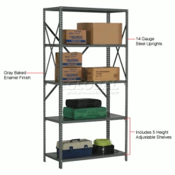 Global Industrial™ Steel Shelving 20 Ga 48"Wx12"Dx73"H Open Clip Style 5 Shelf -Shelving Sales Store 234064A 1wco 10