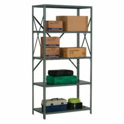 Global Industrial™ Steel Shelving 20 Ga 36"Wx12"Dx73"H Open Clip Style 5 Shelf