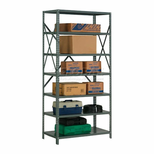 Global Industrial™ Steel Shelving 18 Ga 36"Wx24"Dx73"H Open Clip Style 7 Shelf 1 Global Industrial™ Steel Shelving 18 Ga 36"Wx24"Dx73"H Open Clip Style 7 Shelf