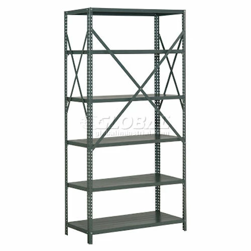 Global Industrial™ Steel Shelving 18 Ga 36"Wx12"Dx73"H Open Clip Style 6 Shelf 3 Global Industrial™ Steel Shelving 18 Ga 36"Wx12"Dx73"H Open Clip Style 6 Shelf - Image 3