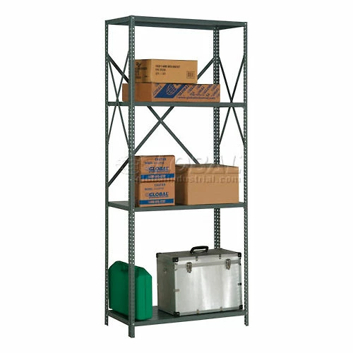 Global Industrial™ Steel Shelving 18 Ga 36"X18"Dx85"H Open Clip Style 4 Shelf 1 Global Industrial™ Steel Shelving 18 Ga 36"X18"Dx85"H Open Clip Style 4 Shelf