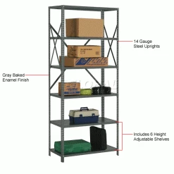 Global Industrial™ Steel Shelving 20 Ga 48"Wx18"Dx85"H Open Clip Style 6 Shelf 39 Global Industrial™ Steel Shelving 20 Ga 48"Wx18"Dx85"H Open Clip Style 6 Shelf -Shelving Sales Store 234256A 1wco 4