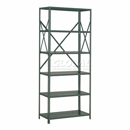 Global Industrial™ Steel Shelving 18 Ga 48"Wx12"Dx85"H Open Clip Style 6 Shelf 2 Global Industrial™ Steel Shelving 18 Ga 48"Wx12"Dx85"H Open Clip Style 6 Shelf - Image 2