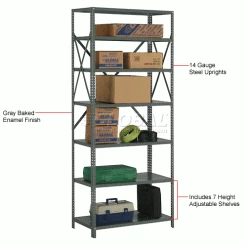 Global Industrial™ Steel Shelving 18 Ga 48"Wx12"Dx85"H Open Clip Style 7 Shelf 37 Global Industrial™ Steel Shelving 18 Ga 48"Wx12"Dx85"H Open Clip Style 7 Shelf -Shelving Sales Store 234310A 1wco 10