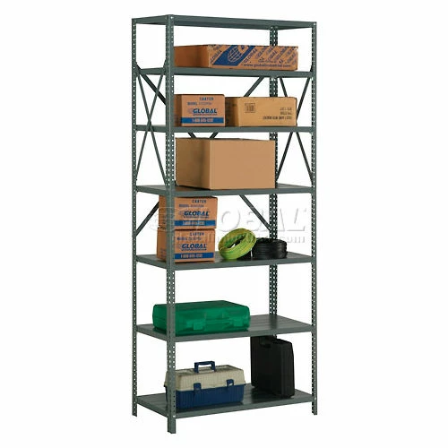 Global Industrial™ Steel Shelving 18 Ga 36"Wx24"Dx85"H Open Clip Style 7 Shelf 1 Global Industrial™ Steel Shelving 18 Ga 36"Wx24"Dx85"H Open Clip Style 7 Shelf
