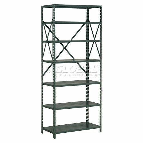 Global Industrial™ Steel Shelving 18 Ga 36"Wx24"Dx85"H Open Clip Style 7 Shelf 2 Global Industrial™ Steel Shelving 18 Ga 36"Wx24"Dx85"H Open Clip Style 7 Shelf - Image 2