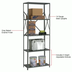 Global Industrial™ Steel Shelving 20 Ga 48"Wx24"Dx97"H Open Clip Style 5 Shelf 39 Global Industrial™ Steel Shelving 20 Ga 48"Wx24"Dx97"H Open Clip Style 5 Shelf -Shelving Sales Store 234374A 1wco 2