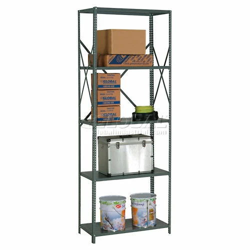Global Industrial™ Steel Shelving 18 Ga 48"Wx24"Dx97"H Open Clip Style 5 Shelf 1 Global Industrial™ Steel Shelving 18 Ga 48"Wx24"Dx97"H Open Clip Style 5 Shelf