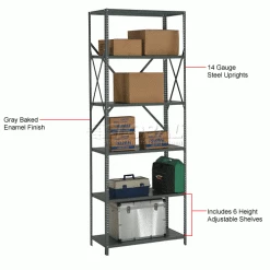 Global Industrial™ Steel Shelving 20 Ga 48"Wx12"Dx97"H Open Clip Style 6 Shelf 39 Global Industrial™ Steel Shelving 20 Ga 48"Wx12"Dx97"H Open Clip Style 6 Shelf -Shelving Sales Store 234438A 1wco 1
