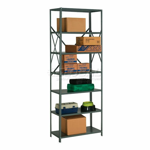 Global Industrial™ Steel Shelving 18 Ga 48"Wx24"Dx97"H Open Clip Style 7 Shelf 1 Global Industrial™ Steel Shelving 18 Ga 48"Wx24"Dx97"H Open Clip Style 7 Shelf