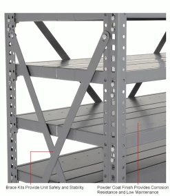 Global Industrial Steel Open Shelving 13 Shelves, No Bins, 36"L x 18"W x 73"H -Shelving Sales Store 235032 2wco