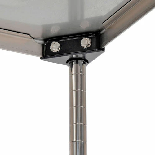 Nexel® Solid Stainless Steel, 4 Tier, Starter Unit, 36"W x 18"D x 63"H 6 Nexel® Solid Stainless Steel, 4 Tier, Starter Unit, 36"W x 18"D x 63"H - Image 6