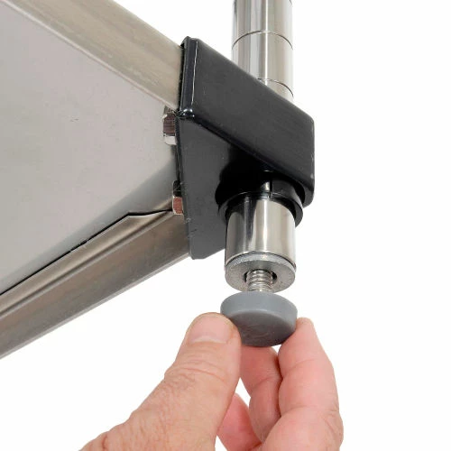 Nexel® Solid Stainless Steel, 4 Tier, Starter Unit, 36"W x 18"D x 63"H 10 Nexel® Solid Stainless Steel, 4 Tier, Starter Unit, 36"W x 18"D x 63"H - Image 10